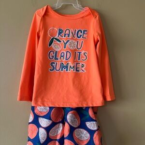 Cat & Jack Orange and Blue Kids Swimming Set